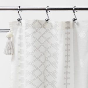 Opalhouse | Bath | Opalhouse Nwot Print Tassel Shower Curtain | Poshmark